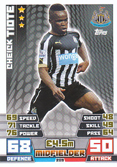 Cheick Tiote Newcastle United 2014/15 Topps Match Attax #209